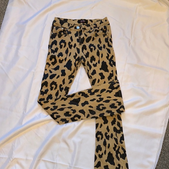 Fallon Taylor leopard flares, size 29 , jeans, - Picture 1 of 5